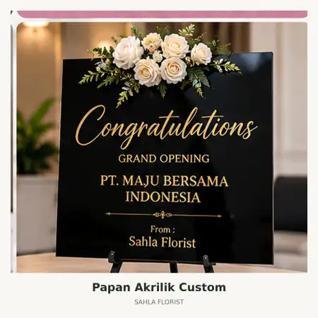 Papan Bunga Akrilik Mamberamo Tengah